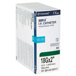 Terumo Surflo I.V. katheter 18 G | 51 mm | 1,30 mm | groen